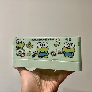 Kerokerokeroppi Tray Box Crate Bin Makeup School Organizer Kawaii Sanrio Keroppi